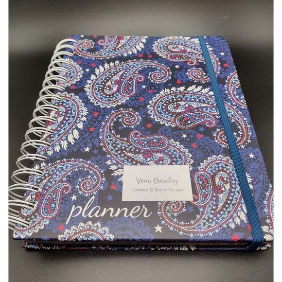 Vera Bradley 12-Month Undated Planner Fireworks Paisley NWT Weekly Monthly - Picture 5 of 5